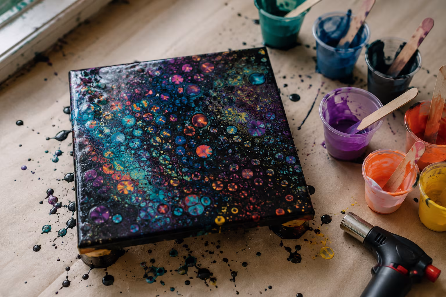 Acrylic Pouring Cells: Why They Form and How to Control