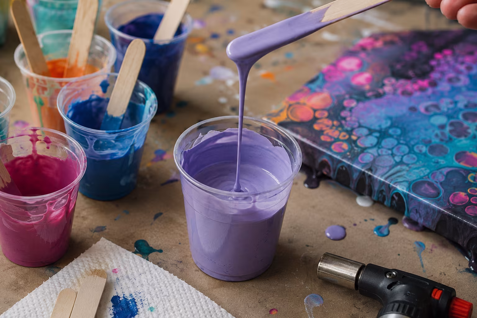 Acrylic Pouring Cells: Why They Form and How to Control - Consistency: the variable everyone underestimates section detail