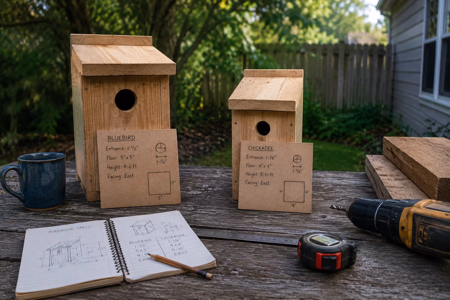 Backyard Birdhouse Placement for Songbirds - Bird Species and Birdhouse Specifications section detail