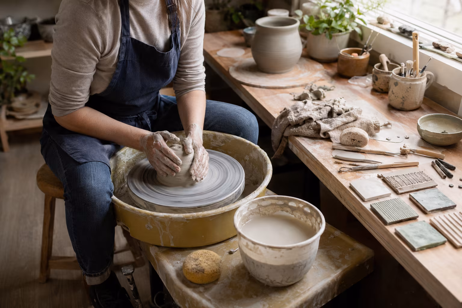 Beginner Pottery Wheel Speed for Centering - Studio Environment and Ergonomics section detail