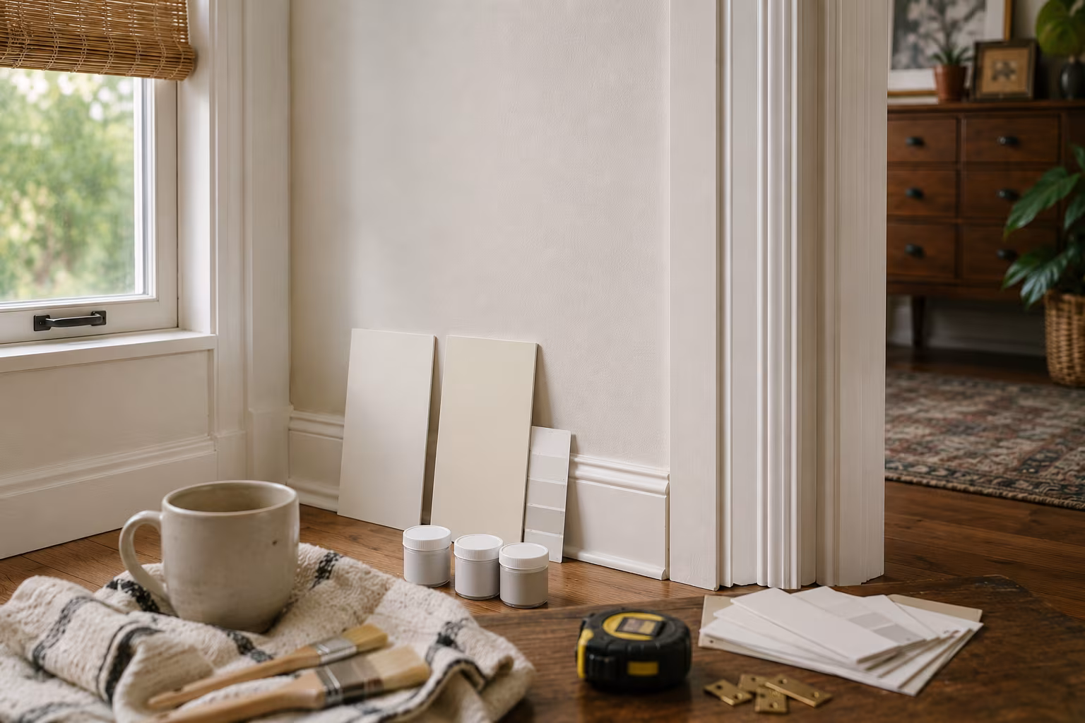 Color-Match Trim Paint to Existing Off-White Walls - When in doubt: simplify with semi-custom whites section detail