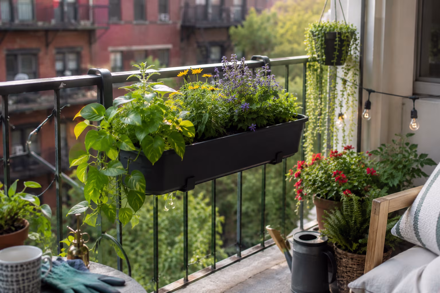 Hanging Plants Without Ceiling Hooks for Renters - Outdoor and Balcony Options section detail