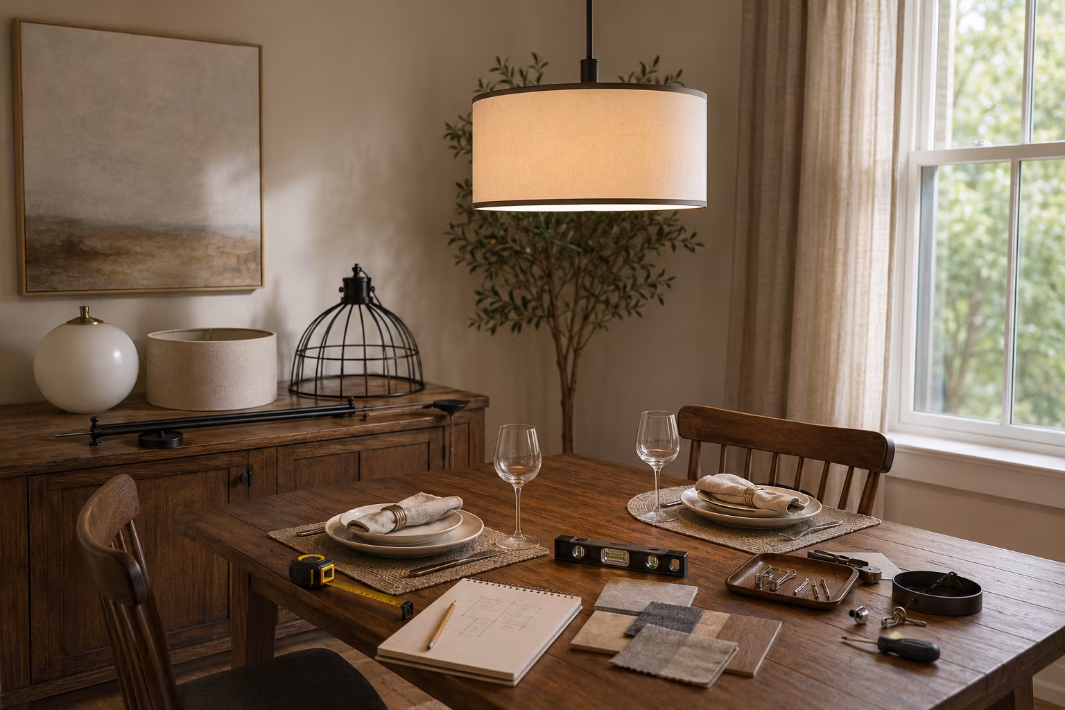 Light Fixture Height Over Dining Table: The Rule - Fixture style considerations section detail