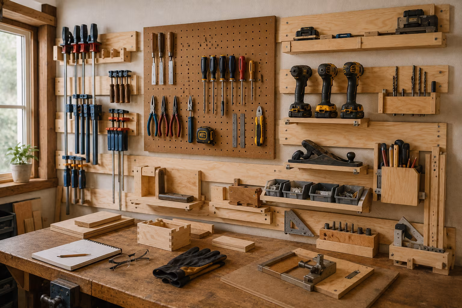 Pegboard vs French Cleat: The Honest Tool Wall Choice - A practical hybrid setup section detail
