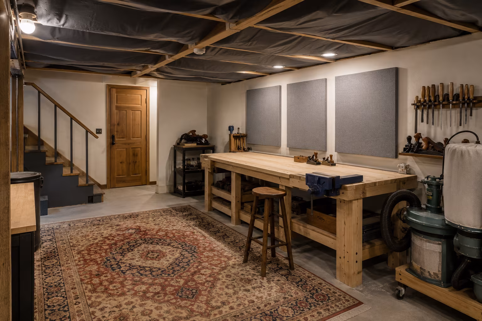 Soundproofing a Basement Workshop on a Renter's Budget