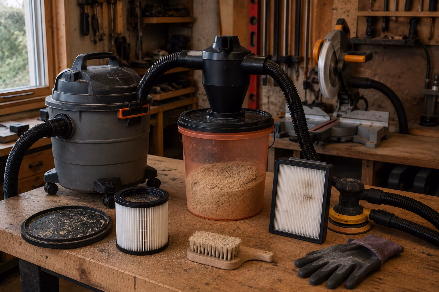 Workshop Dust Collection on a Tight Budget: Real Options - Maintenance routine section detail