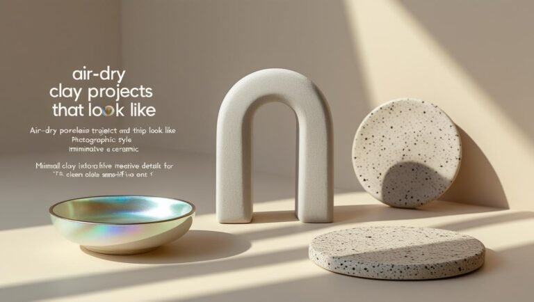 Air-dry clay decor styled to look like real ceramic finishes